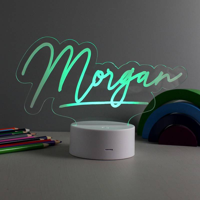 Personalised Name LED Colour Changing Desk Night Light